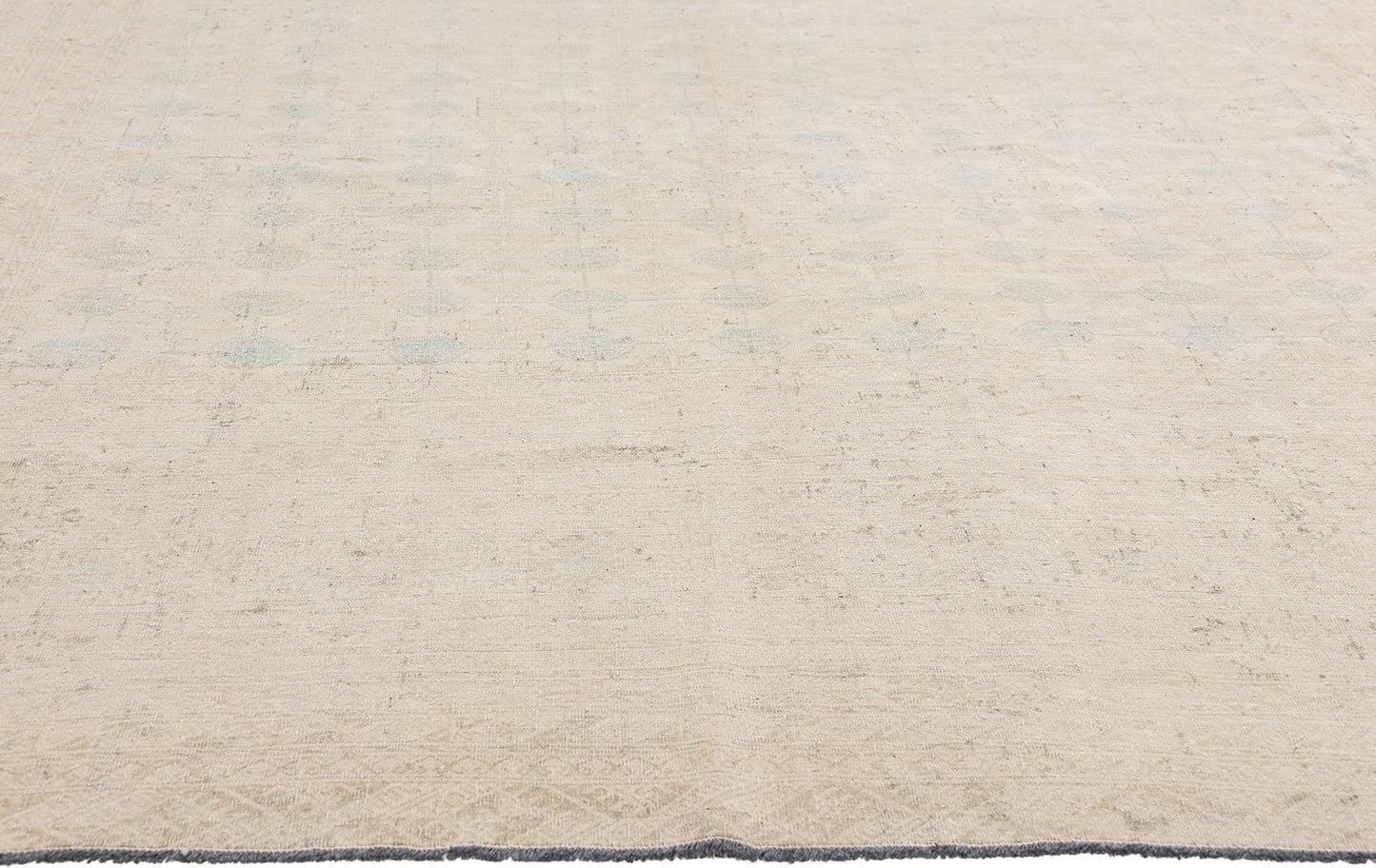 9 x 12 - Beige Antique Persian Turkoman Rug - 54127