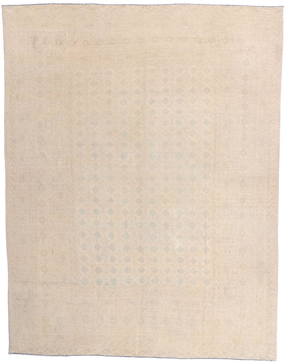9 x 12 - Beige Antique Persian Turkoman Rug - 54127