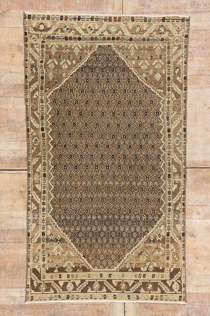 4 x 7 - Brown Vintage Persian Malayer Rug - 54128