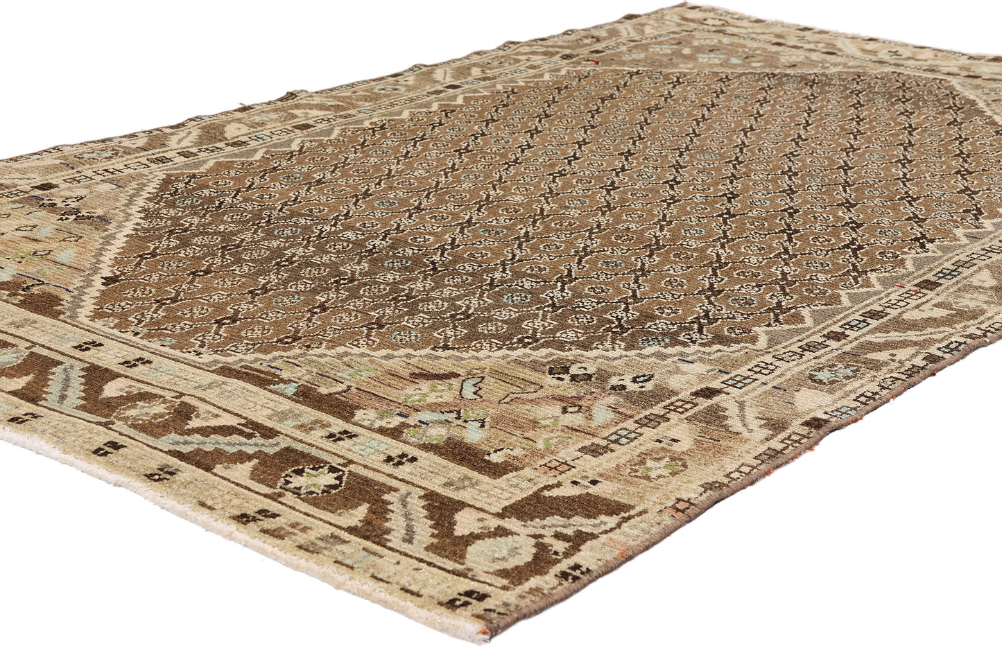 4 x 7 - Brown Vintage Persian Malayer Rug - 54128