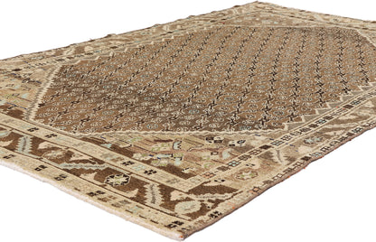 4 x 7 - Brown Vintage Persian Malayer Rug - 54128