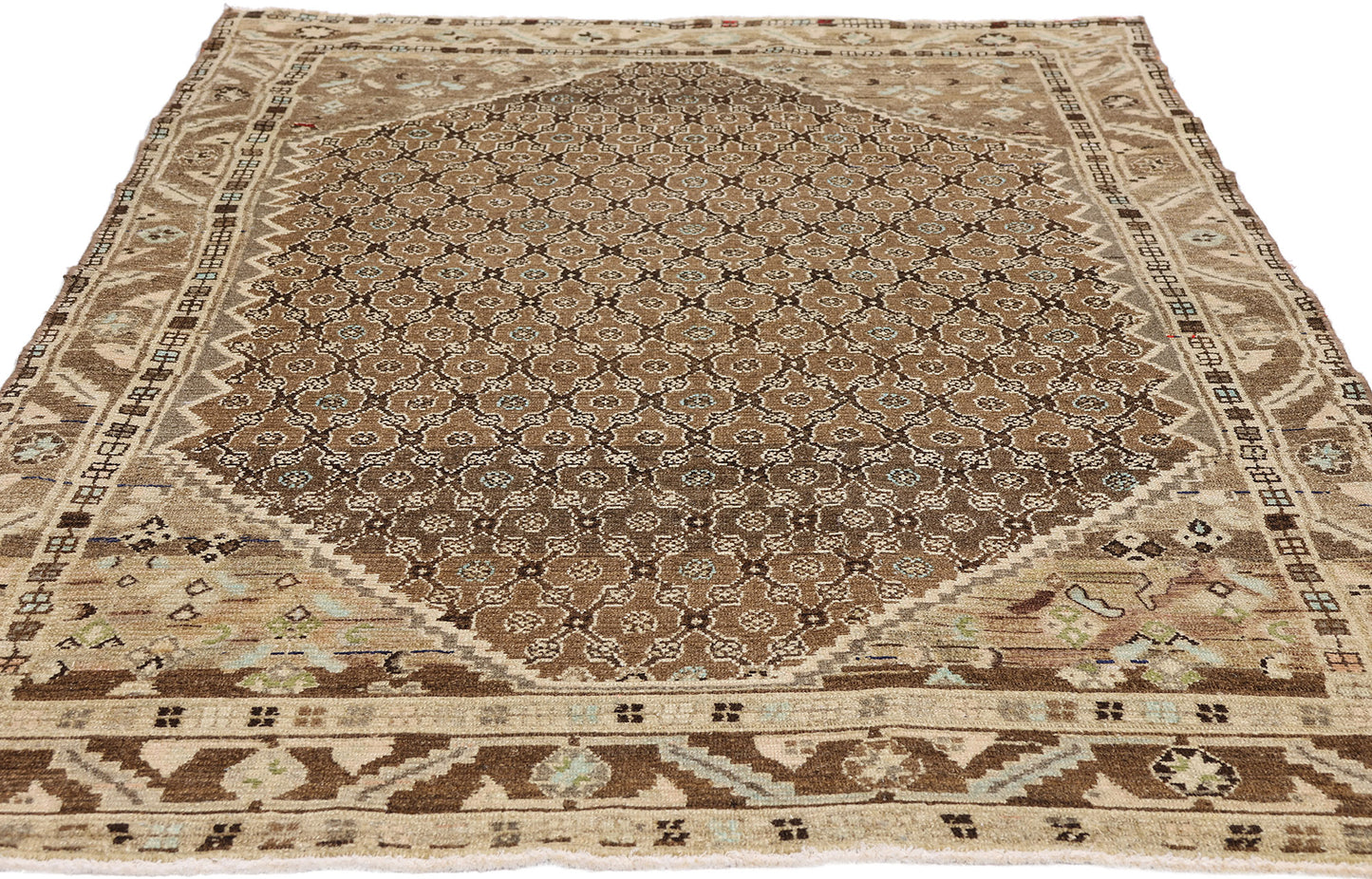 4 x 7 - Brown Vintage Persian Malayer Rug - 54128