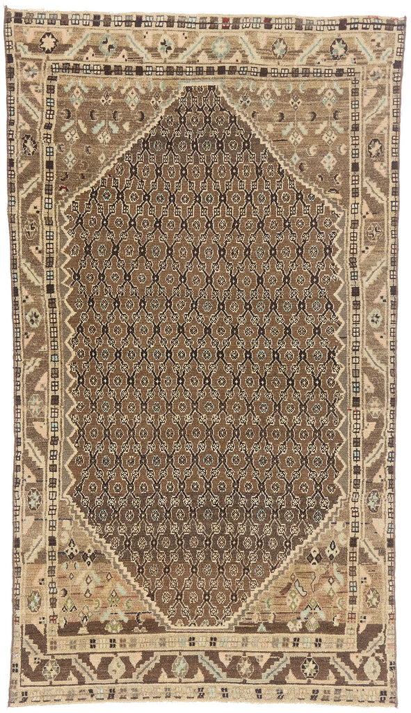 4 x 7 - Brown Vintage Persian Malayer Rug - 54128