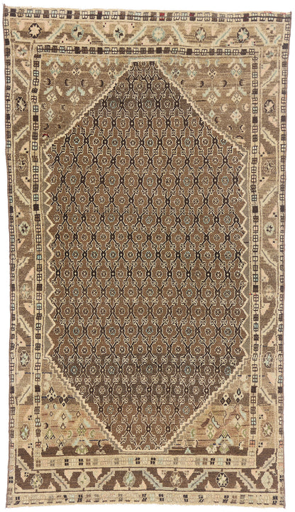 4 x 7 - Brown Vintage Persian Malayer Rug - 54128