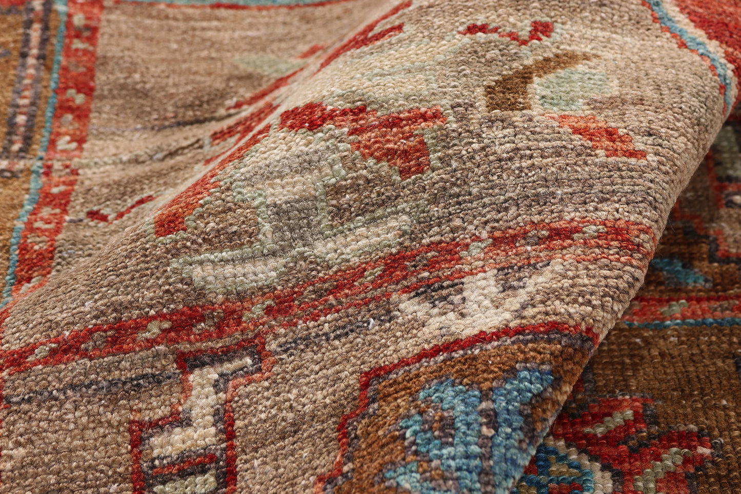 4 x 7 - Red Vintage Turkish Oushak Rug - 54129