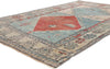 5 x 8 - Blue Vintage Turkish Oushak Rug - 54130