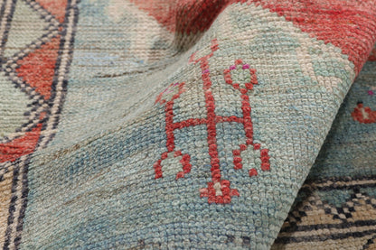 5 x 8 - Blue Vintage Turkish Oushak Rug - 54130