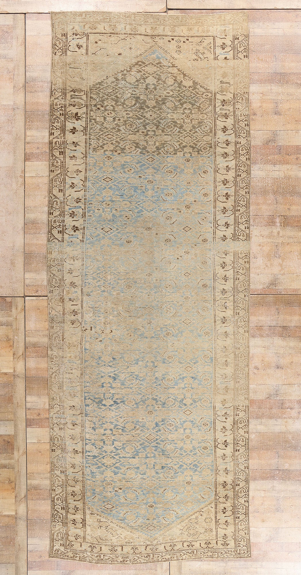 6 x 15 - Blue Antique Persian Malayer Rug - 54131