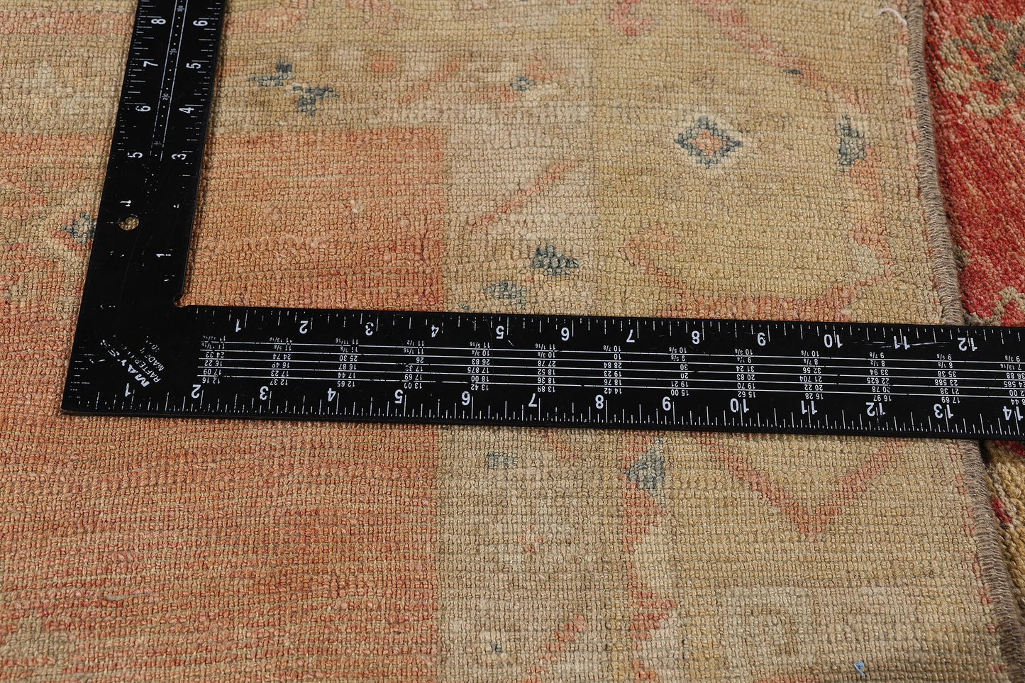 3 x 12 - Red Vintage Turkish Oushak Rug - 54132