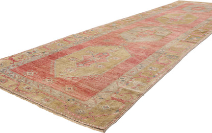 3 x 12 - Red Vintage Turkish Oushak Rug - 54132