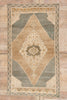 4 x 7 - Brown Vintage Turkish Oushak Rug - 54133