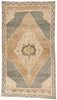 4 x 7 - Brown Vintage Turkish Oushak Rug - 54133