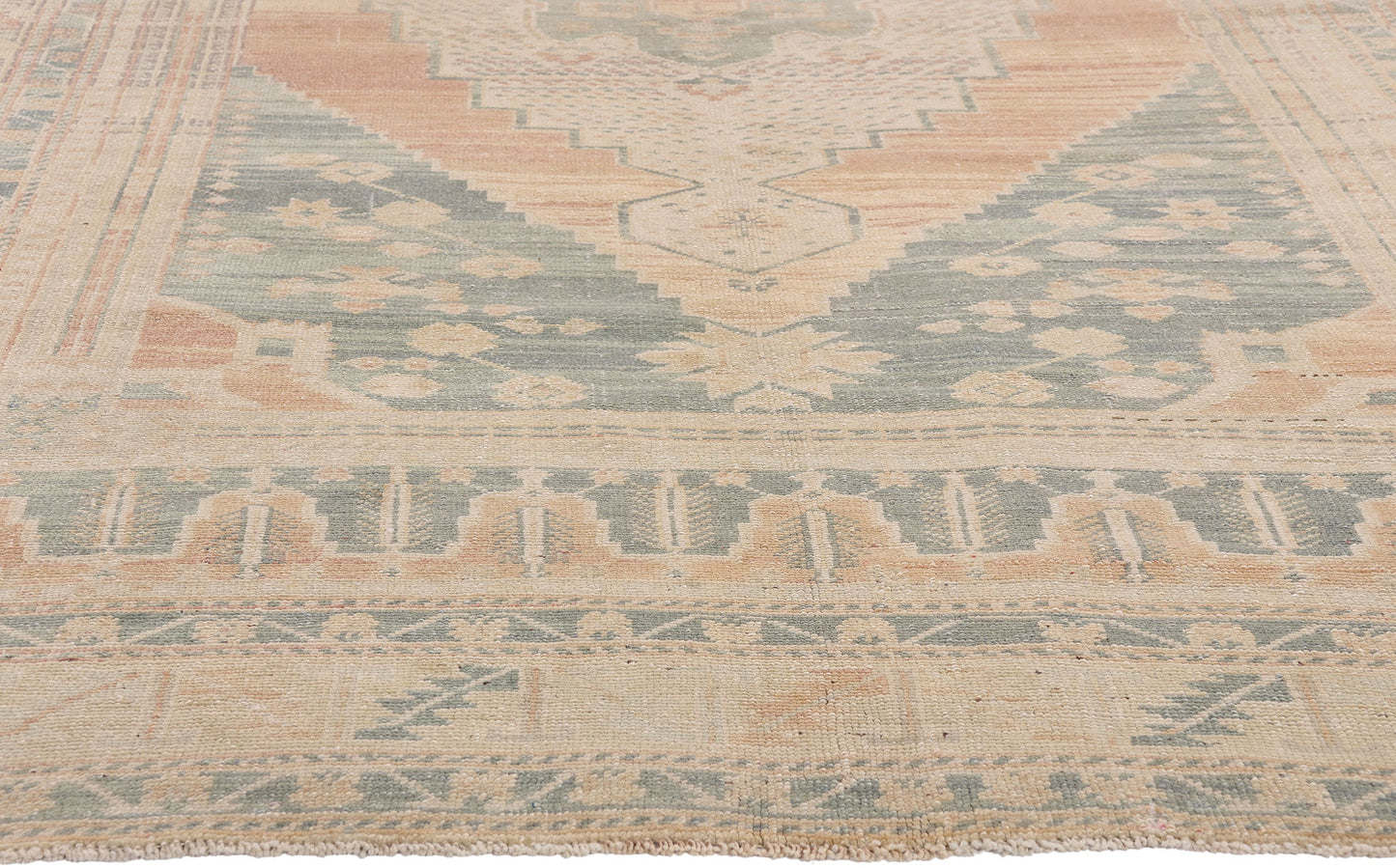 6 x 10 - Tan Vintage Turkish Oushak Rug - 54134