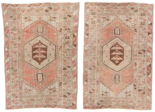 3 x 5 - Red Antique Turkish Oushak Rug - 54136