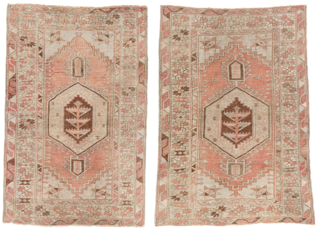 3 x 5 - Red Vintage Turkish Oushak Rug - 54137