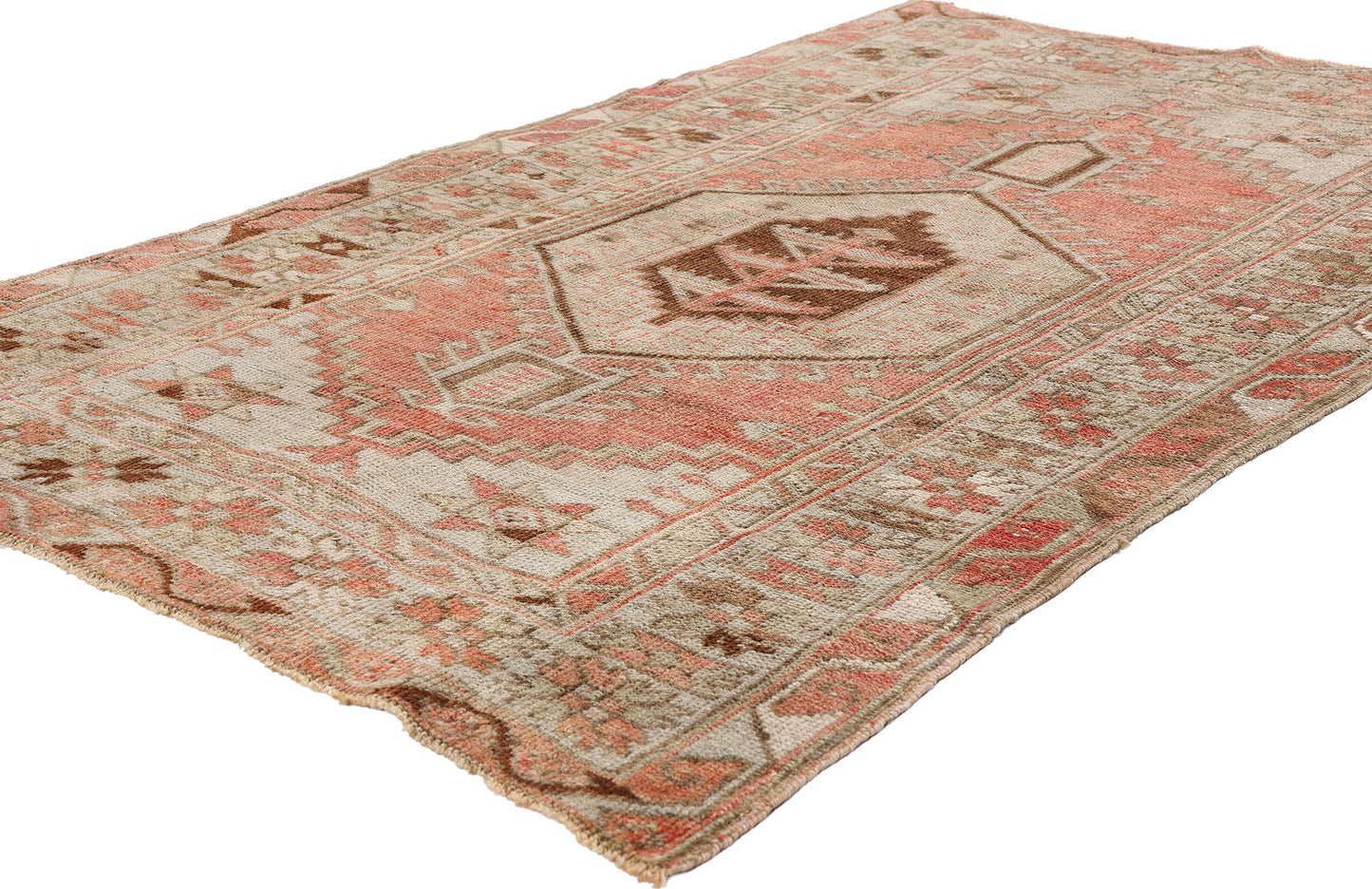 3 x 5 - Red Antique Turkish Oushak Rug - 54137