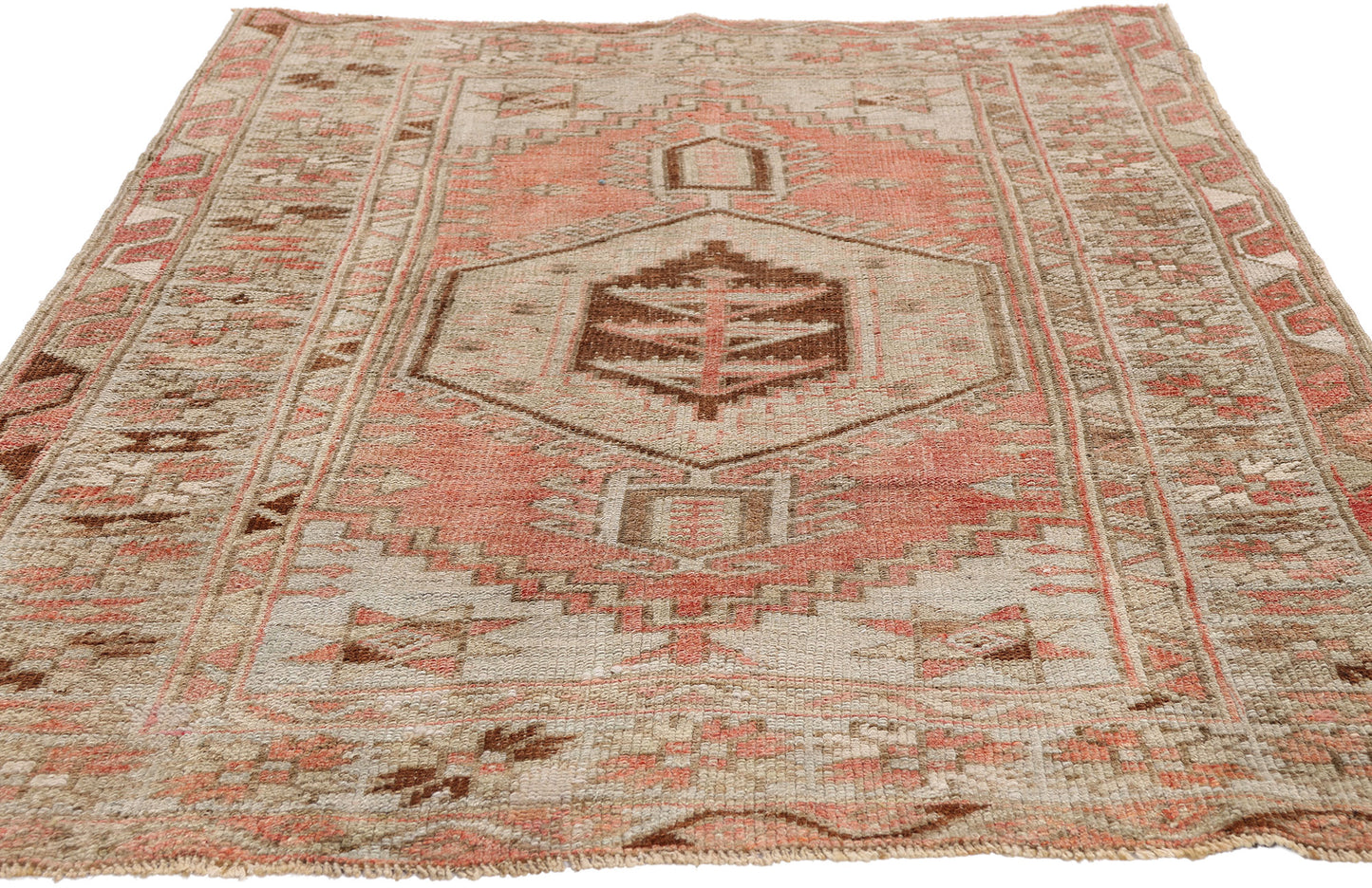 3 x 5 - Red Antique Turkish Oushak Rug - 54137