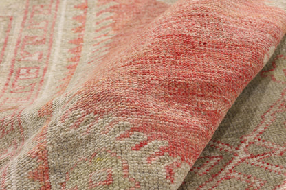 4 x 8 - Red Vintage Turkish Oushak Rug - 54139