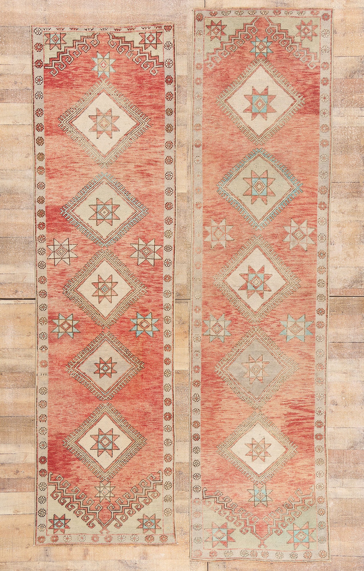 3 x 11 - Red Vintage Turkish Oushak Rug - 54141