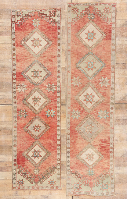 3 x 11 - Red Vintage Turkish Oushak Rug - 54141
