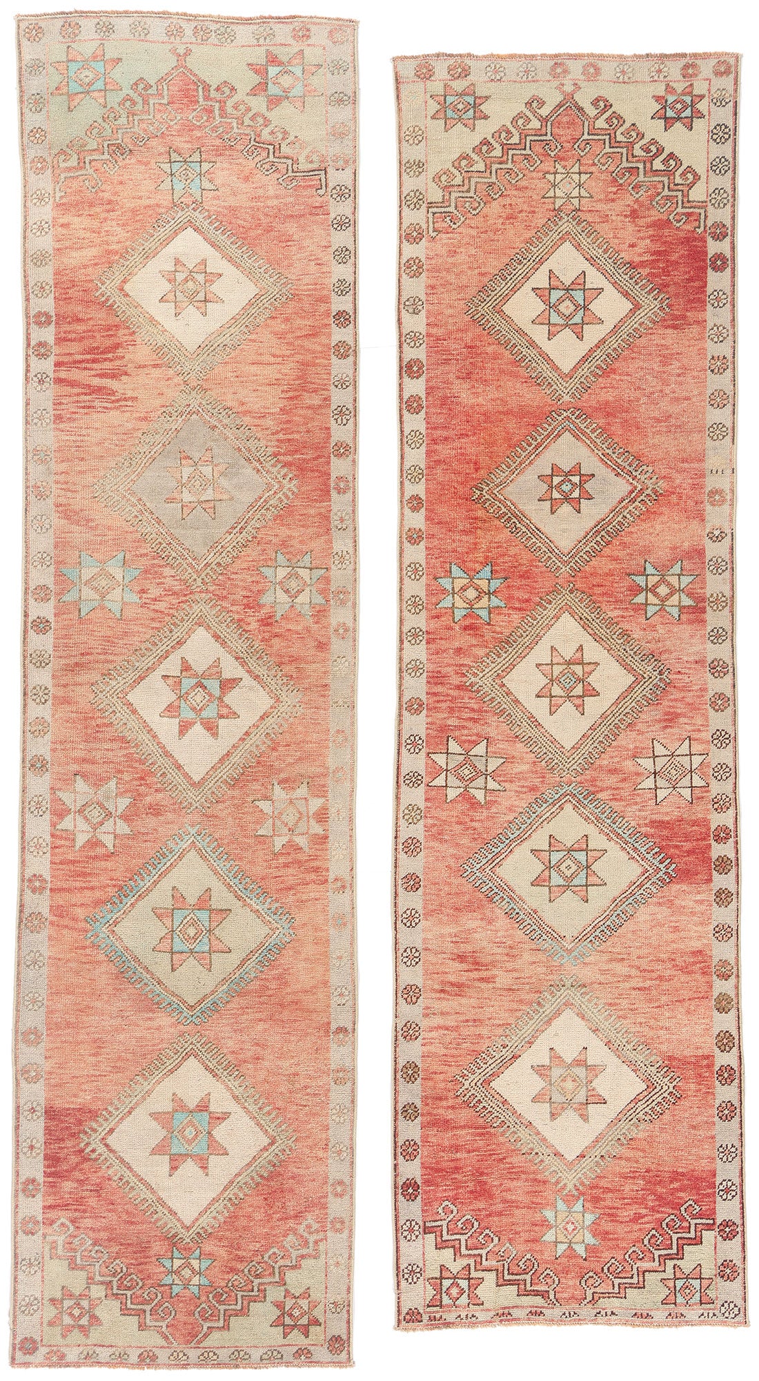 3 x 10 - Red Vintage Turkish Oushak Rug - 54140