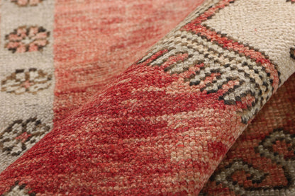 3 x 10 - Red Vintage Turkish Oushak Rug - 54140