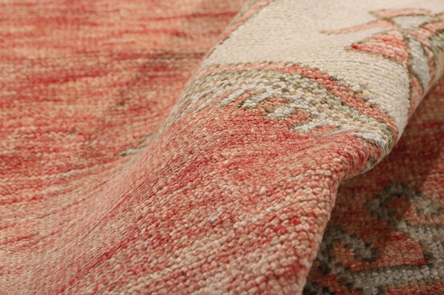 3 x 11 - Red Vintage Turkish Oushak Rug - 54141