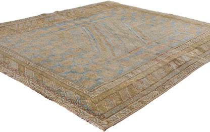 4 x 5 - Blue Antique Turkish Oushak Rug - 54142