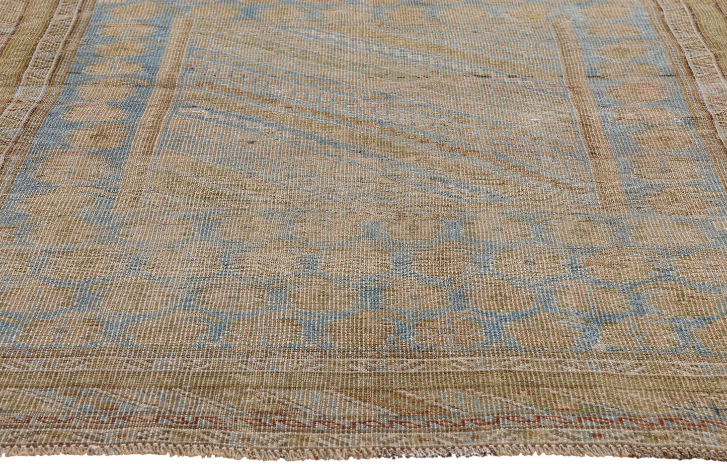 4 x 5 - Blue Antique Turkish Oushak Rug - 54142
