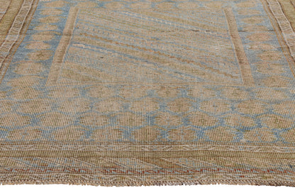 4 x 5 - Blue Antique Turkish Oushak Rug - 54142