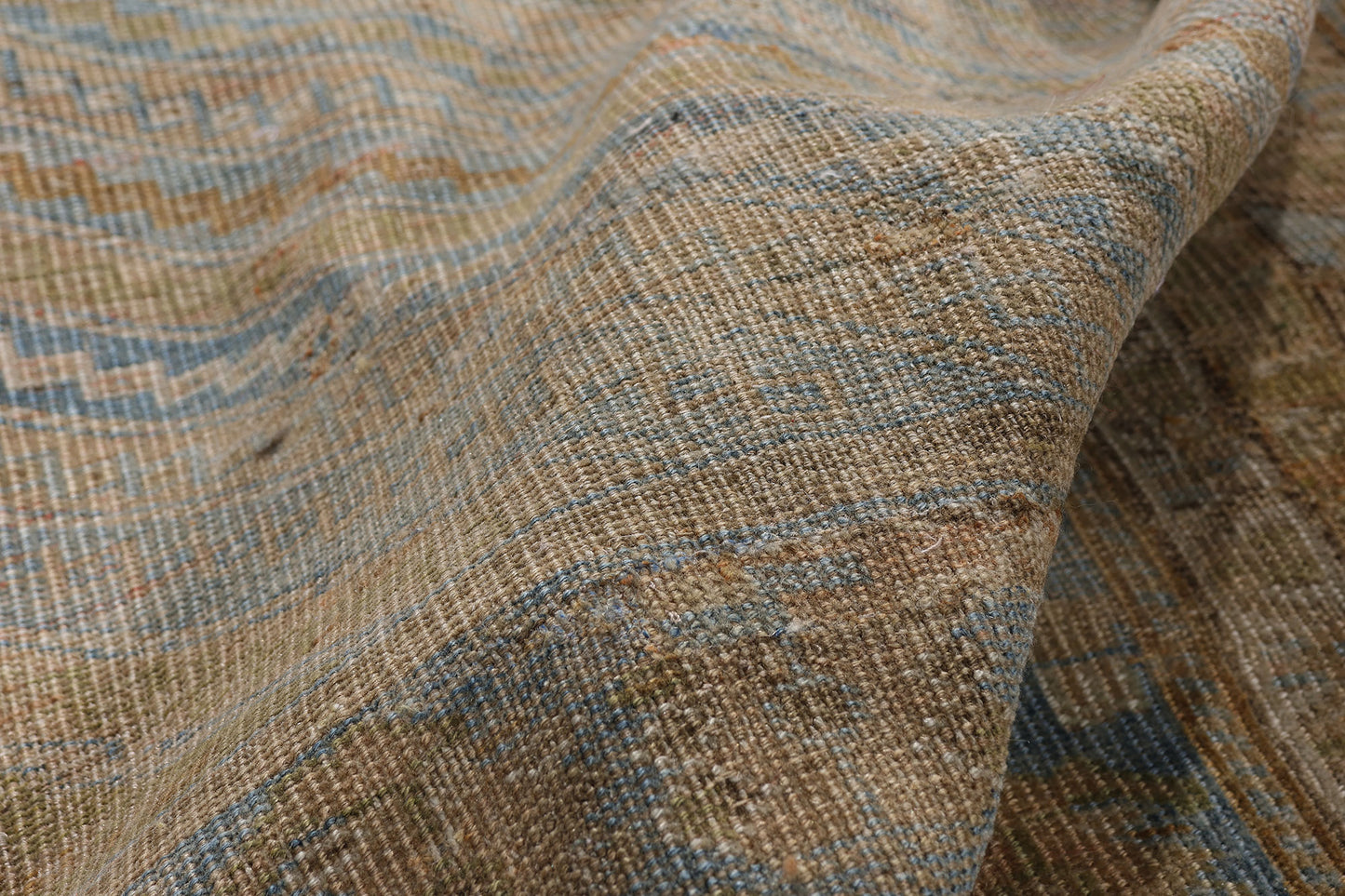 4 x 5 - Blue Antique Turkish Oushak Rug - 54142