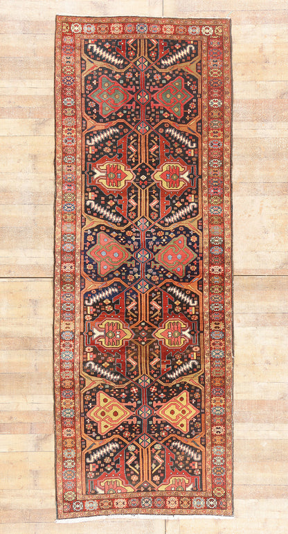5 x 12 - Navy Blue Antique Persian Heriz Rug - 54143