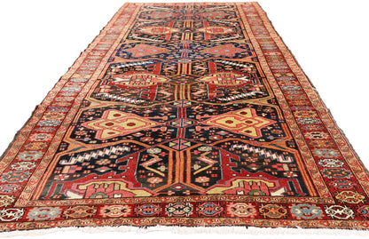 5 x 12 - Navy Blue Antique Persian Heriz Rug - 54143