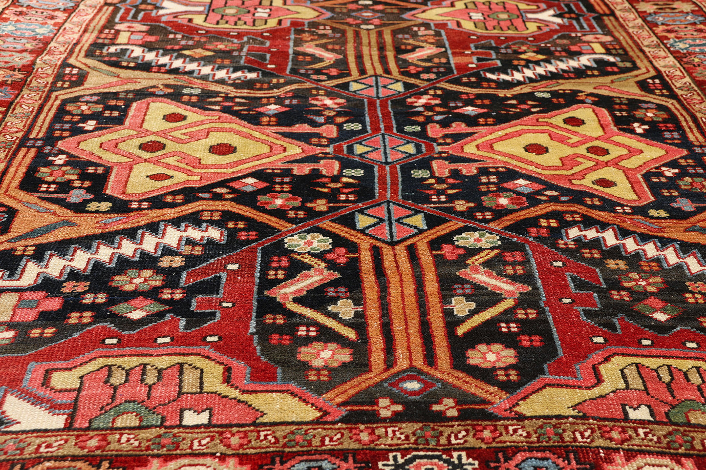 5 x 12 - Navy Blue Antique Persian Heriz Rug - 54143