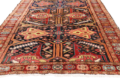 5 x 12 - Navy Blue Antique Persian Heriz Rug - 54143