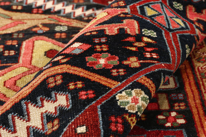 5 x 12 - Navy Blue Antique Persian Heriz Rug - 54143