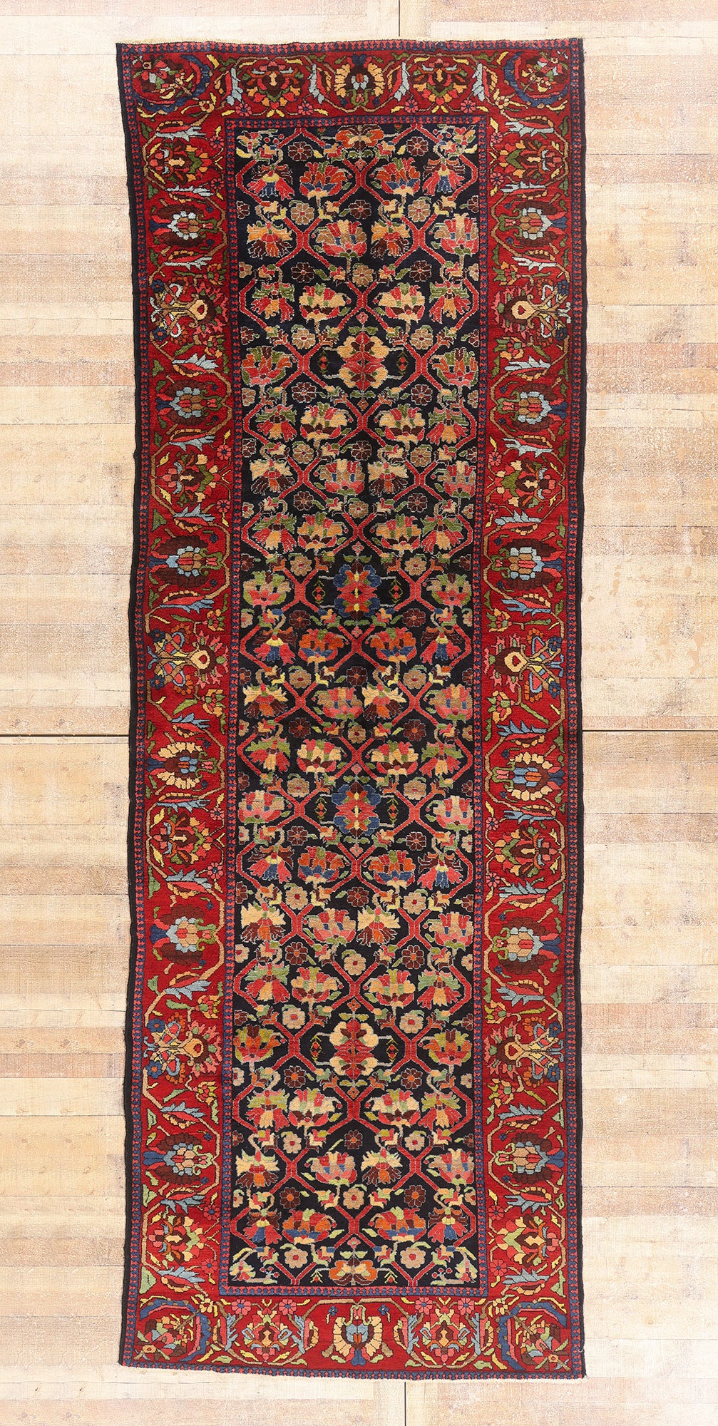 5 x 15 - Navy Blue Antique Bakhtiari Rug - 54144