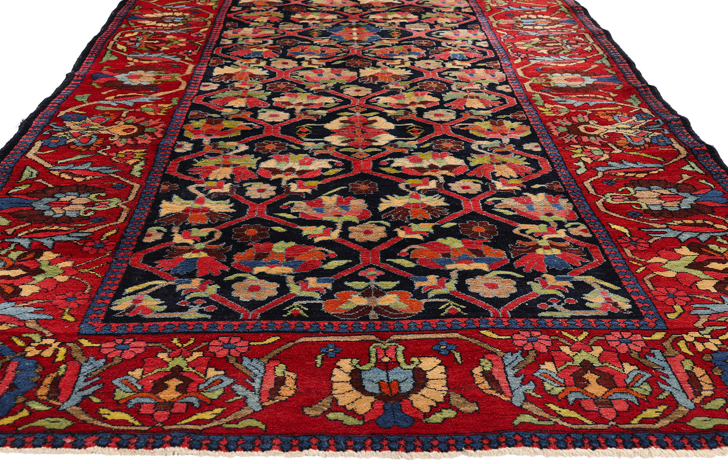 5 x 15 - Navy Blue Antique Bakhtiari Rug - 54144