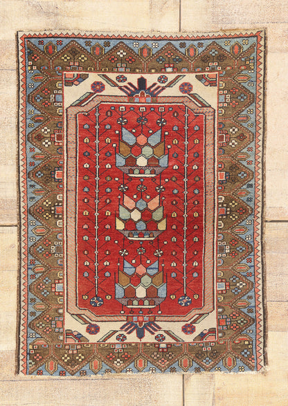 3 x 4 - Red Antique Persian Malayer Rug - 54145
