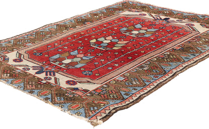 3 x 4 - Red Antique Persian Malayer Rug - 54145