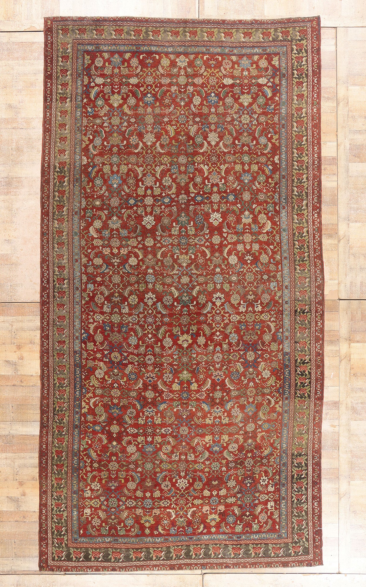 8 x 16 - Red Antique Persian Karabakh Rug - 54146