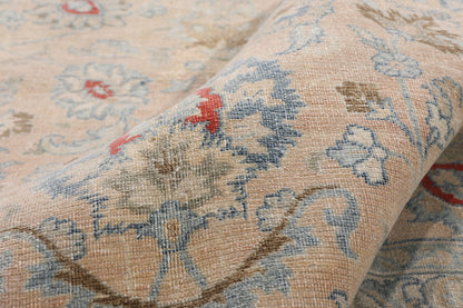 10 x 13 - Beige Antique Persian Mashhad Rug - 54147