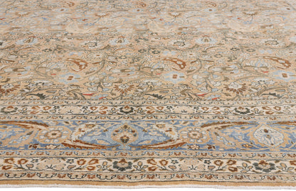 10 x 13 - Tan Antique Persian Mashhad Rug - 54148