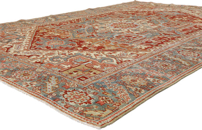 7 x 10 - Red Antique Persian Heriz Rug - 54149