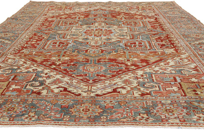 7 x 10 - Red Antique Persian Heriz Rug - 54149