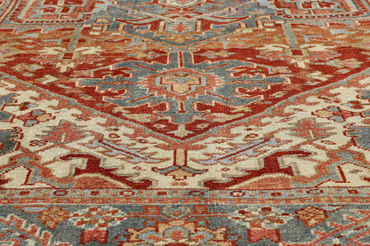 7 x 10 - Red Antique Persian Heriz Rug - 54149