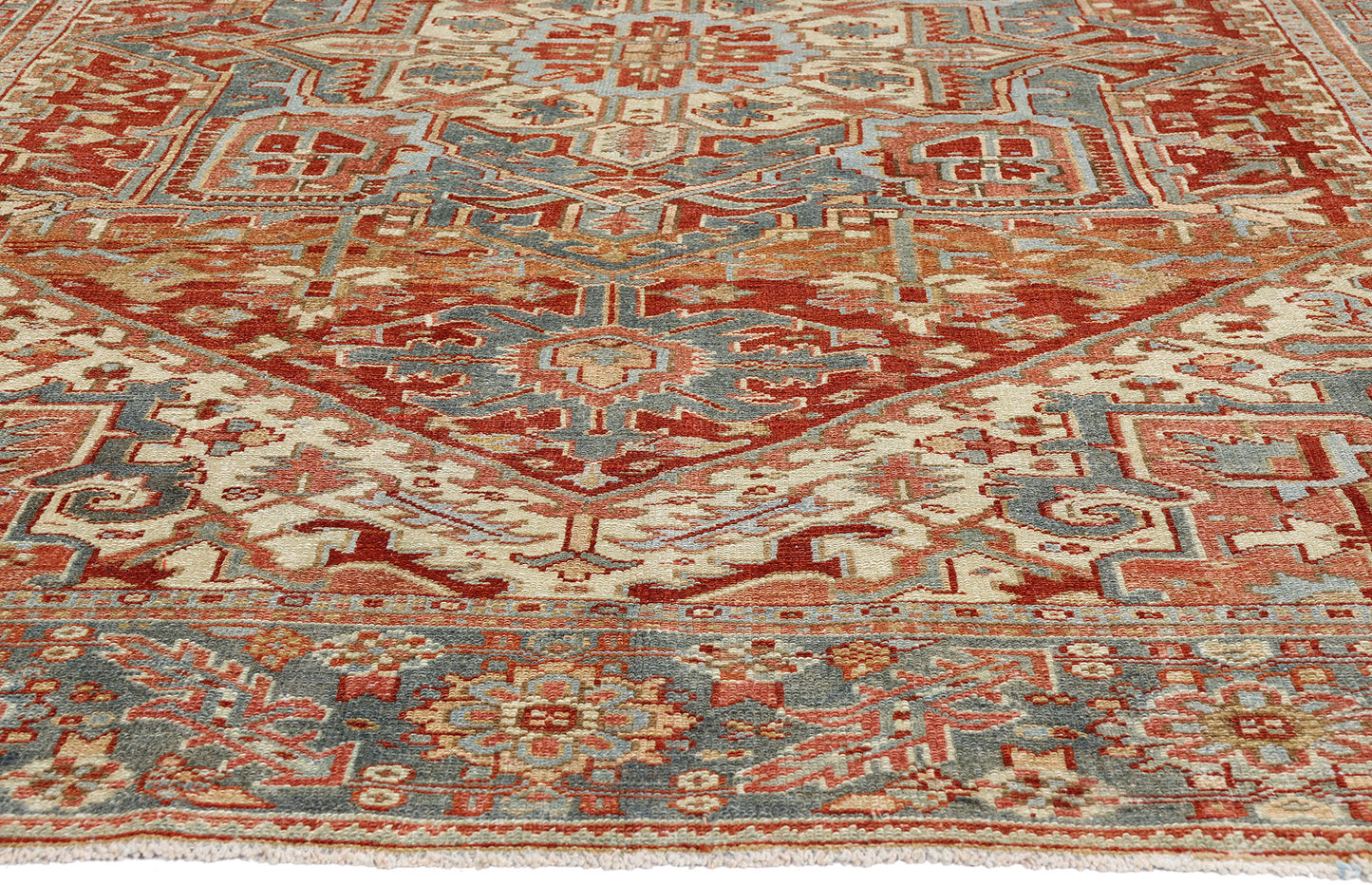 7 x 10 - Red Antique Persian Heriz Rug - 54149