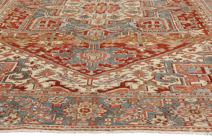 7 x 10 - Red Antique Persian Heriz Rug - 54149