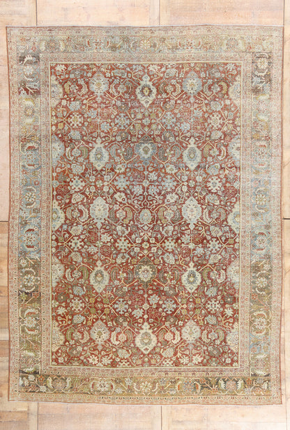 9 x 12 - Red Antique Persian Mahal Rug - 54150