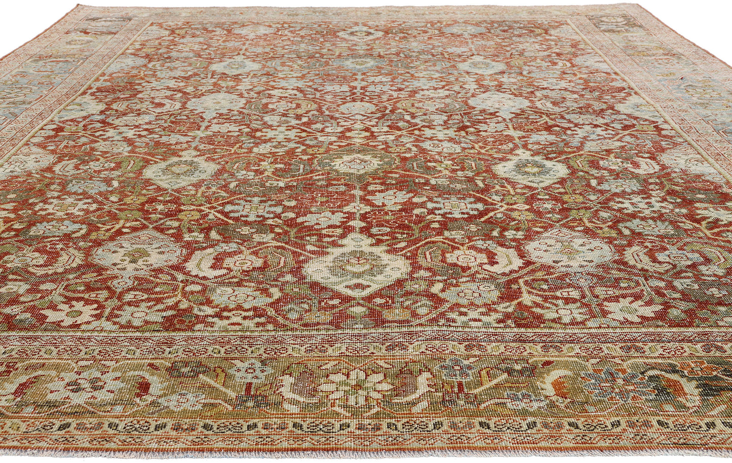 9 x 12 - Red Antique Persian Mahal Rug - 54150